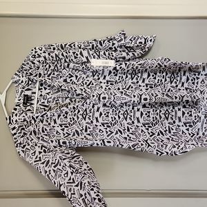 Women's Medium Justify black & white Blouse